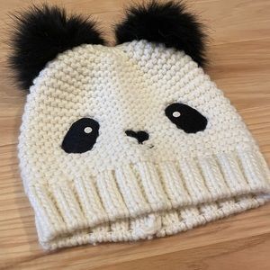 Panda kids winter hat